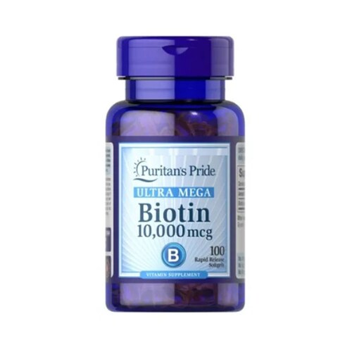 Biotin 10,000mcg 100 Capsulas Cabello Uñas Piel Biotin Puritan's Pride 