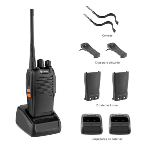 Kit De 2 Radios Intercomunicadores De 5 Watts UHF Steren RAD-010