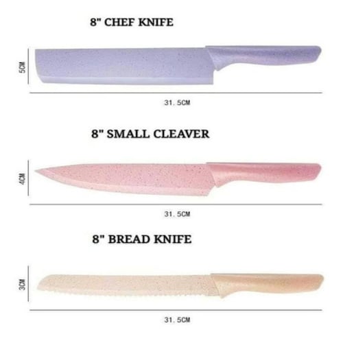 Juego de cuchillos de cocina profesionales de 6 piezas con caja de regalo,  juego de cuchillos de cocina forjados de acero inoxidable de alto carbono