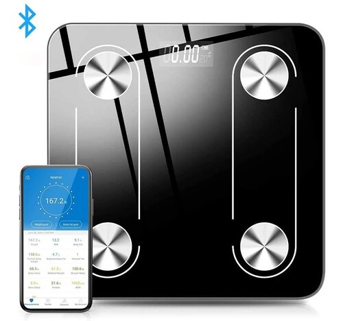 Escala De Grasa Corporal Digital Inteligente Bluetooth 4.0 Negra