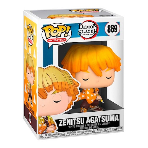 Funko Pop Zenitsu Agatsuma #869 Figura Demon Slayer Anime Original