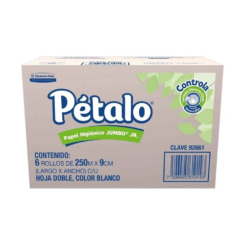 Papel Higiénico Kimberly-Clark Pétalo 6 Rollos de 250 m c/u