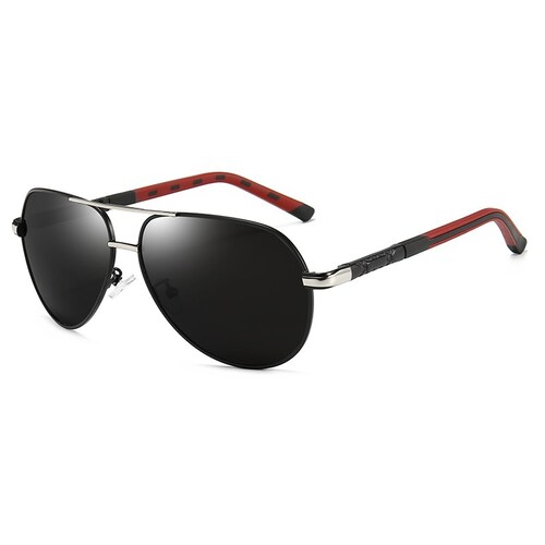 Lentes De Sol Estilo Aviador Gota Grande PLATEADO Unisex Polarizado Uv400 ENKY
