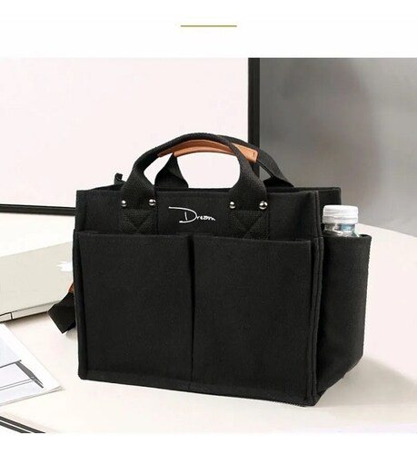 Bolso De Hombro De Cuero Sintético Negro