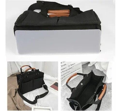 Bolso De Hombro De Cuero Sintético Negro