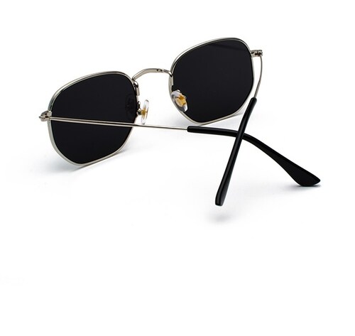 Lentes De Sol Estilo Clásico Cooper Geométrico Casual PLATEADO Unisex Polarizado Uv400 ENKY
