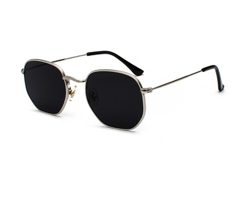 Lentes De Sol Estilo Clásico Cooper Geométrico Casual PLATEADO Unisex Polarizado Uv400 ENKY