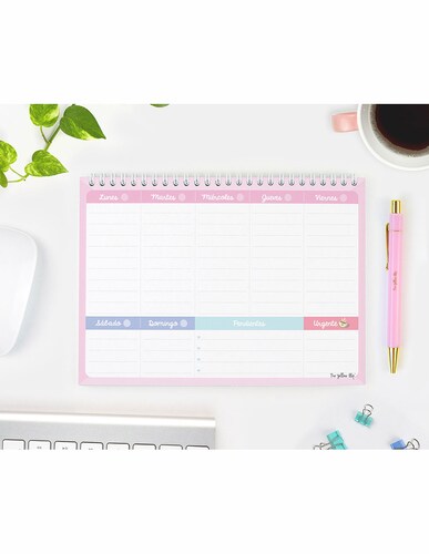 Planner Semanal The Yellow Clip Con Stickers