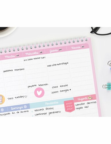 Planner Semanal The Yellow Clip Con Stickers