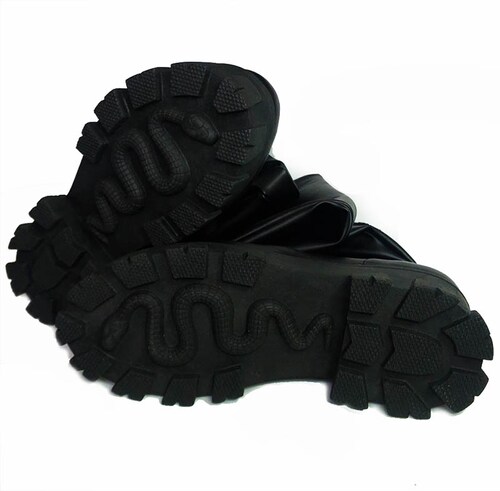 Botas Largas Maxibotas stretch para dama de Piel Sintetica Con Plataforma, Nyxmart