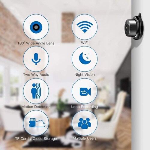 Fong Mini cámara espía Hd 1080p cámara de seguridad con visión nocturna,  detección de movimiento para su uso en el hogar, el coche, la oficina o al  aire libre