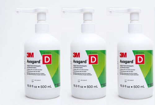 Kit De 3 Piezas De 3m Avagard D Antiséptico De Manos Con Humectante 