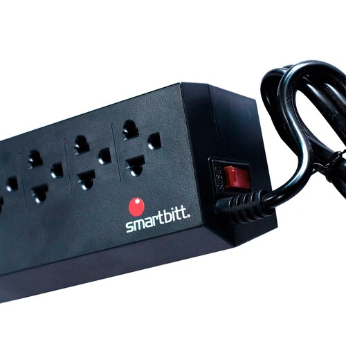 Regulador de Voltaje Smartbitt R-BITT 1200S de 1200VA/600W con 4 contactos.