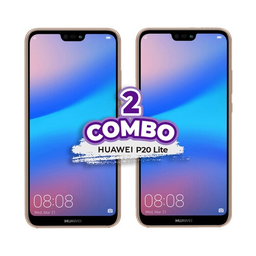 COMBO DE 2 CELULARES HUAWEI P20 LITE 64GB 4GB ROSA