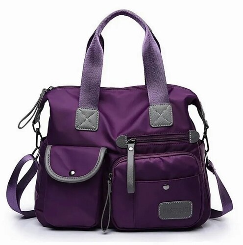 Bolso Multifuncional Impermeable Y Antirrobo Para Mujer Morado