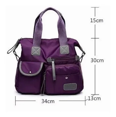 Bolso Multifuncional Impermeable Y Antirrobo Para Mujer Morado