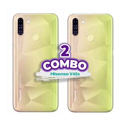 COMBO DE 2 PIEZAS HISENSE V40S 64GB 4GB RAM DORADO