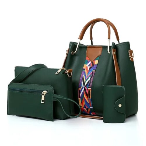 	Conjunto De Bolsas Modernas De 4 Piezas Verde