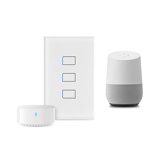  Apagador Smart 3 Botones *incl. S3hub* Wifi compatible con Alexa, Siri, Google