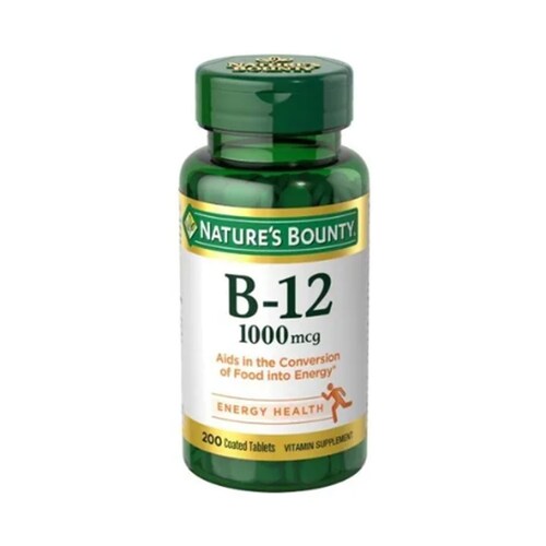 Vitamina B12 1000mcg 200 Tabletas Natures Bounty Sistema Inmune Natures Bounty