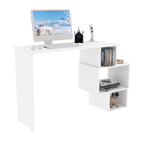 Escritorio Minimalista Con Cajones Afa Minori Sc Blanco