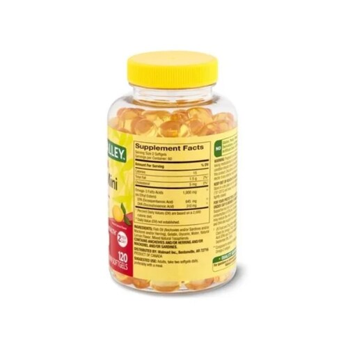 Omega 3 1000 Mg 120 Cap Fish Oil Con Epa Y Dha Corazon Salud Spring Valley