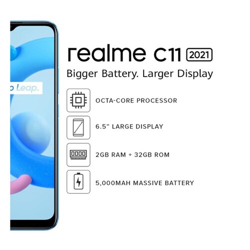 Realme C11 (2021) 6,52 2GB+32GB 8Mpx Azul. Smartphone
