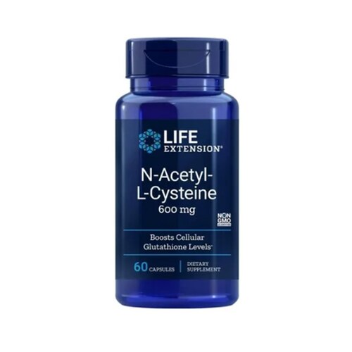 Complejo N-acetil-cisteína Nac 600mg 60c Acetil Cisteina Life Extencion 