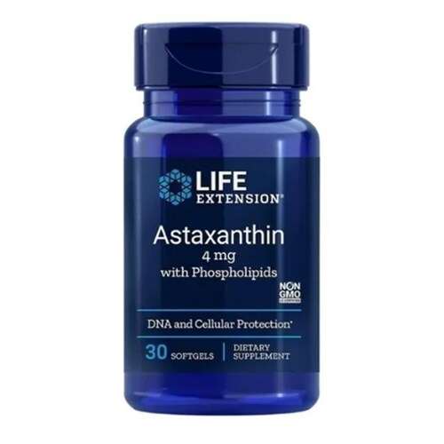 Astaxantina Con Fosfolípidos 4mg 30 Caps Vitaminas Para Ojos Life Extension