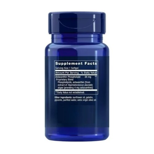 Astaxantina Con Fosfolípidos 4mg 30 Caps Vitaminas Para Ojos Life Extension