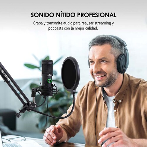 Micrófono Condensador Profesional Premium USB Mod. Omnia 200 AKANE