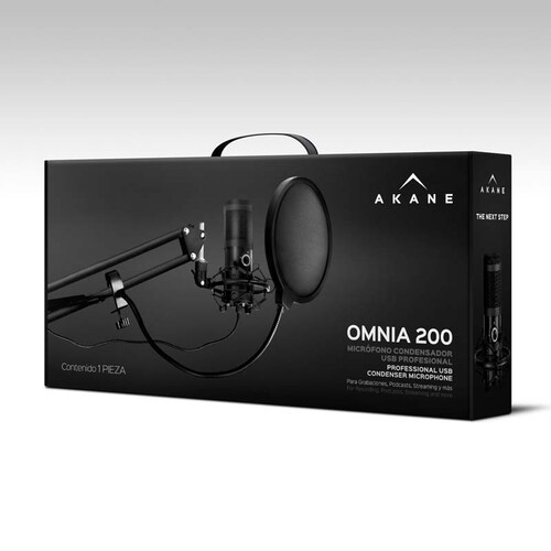 Micrófono Condensador Profesional Premium USB Mod. Omnia 200 AKANE