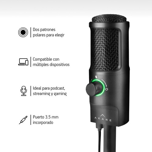 Microfono Condensador De Estudio Profesional Para PC rs Podcast  Streaming 