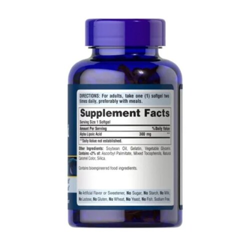Antioxidante Acido Alfa Lipoico 60cp 300mg Alpha Lipoic Acid Puritan's Pride 