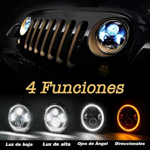 Par Faros Barra Led 7'' Slim 20 Led 60w 6500k Moto Jeep