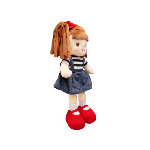 Muñeca De Trapo Muñeca Lorena con vestido mezclilla Little Sweet Hearts Mezclilla 40 Cm