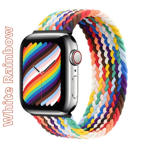 Correa Para Apple Watch 7 6 5 4 3 2 1 de 42/44/45mm Banda de Nylon Trenzado.