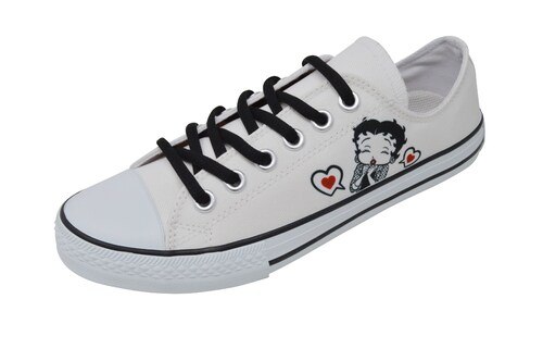 Tenis Sneakers para Dama Betty Boop Blanco BB-193604-HC