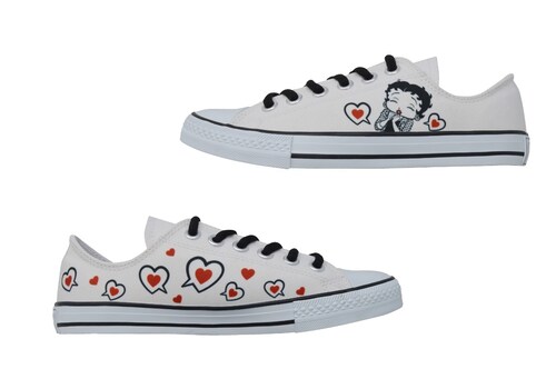 Tenis Sneakers para Dama Betty Boop Blanco BB-193604-HC