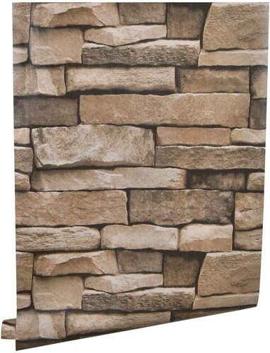 Papel Tapiz Autoadhesivo Para Paredes De Piedra Laja 10 Mts.