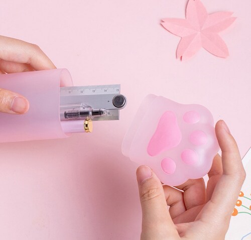 Estuche 3D Lapicera de almacenamiento Garrita de Gato Kawaii