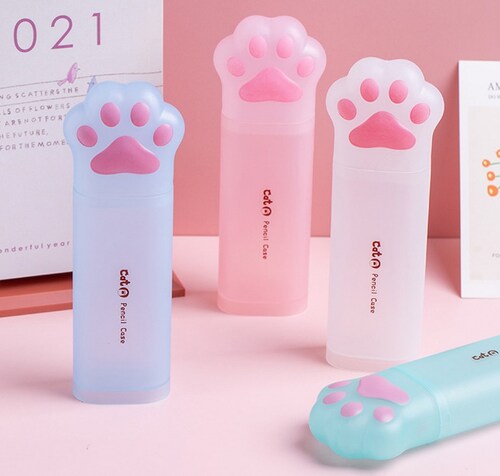 Estuche 3D Lapicera de almacenamiento Garrita de Gato Kawaii