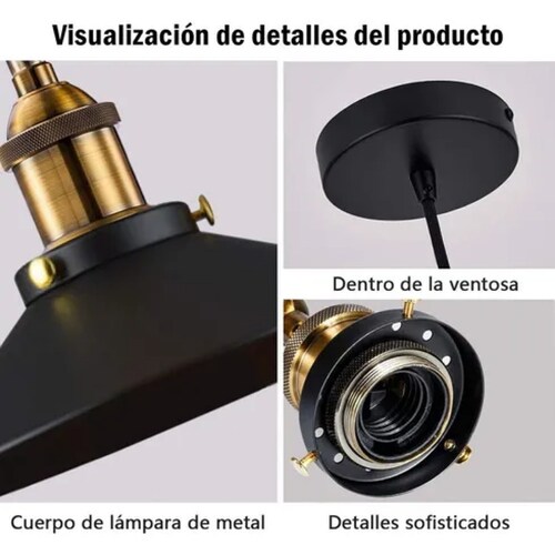 Colgante Minimalista Herraje Vintage Completo,1 Unidad