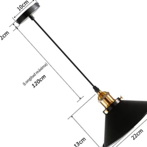 Colgante Minimalista Herraje Vintage Completo,1 Unidad