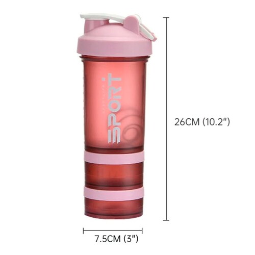 Shaker Vaso Mezclador Proteina compartimentos 3007