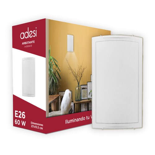 Lámpara Arbotante Interior Modelo Brancusi Color Blanco para 1 Foco