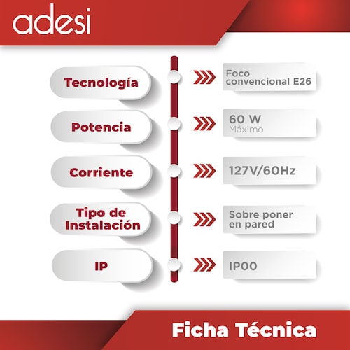 Lámpara Arbotante Interior Modelo Brancusi Color Blanco para 1 Foco