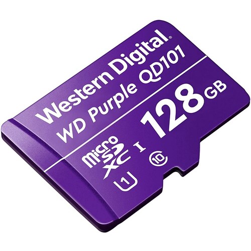 Memoria MicroSD 128GB Western Digital WD Purple SD QD101 SDXC Clase 10 WDD128G1P0C.