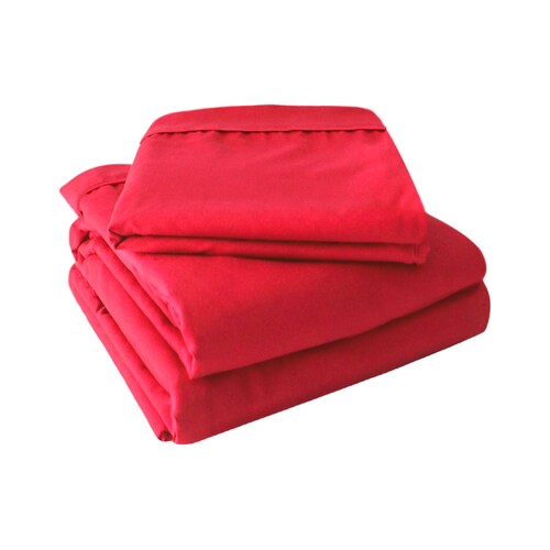 Juego de Sábanas Microfibra Koala - King Size - Rojo