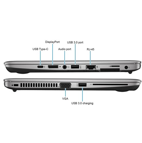 Laptop HP Elitebook 820 G3- Core i5, 6ta generación-8GB RAM- 256GB Disco Solido- 12.5"- Windows 10 PRO- Equipo Clase A, Reacondicionado.